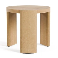 Natural Oak Wood Round Ashford Accent Table