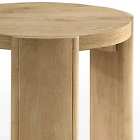 Natural Oak Wood Round Ashford Accent Table