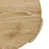 Natural Oak Wood Round Ashford Accent Table