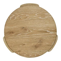 Natural Oak Wood Round Ashford Accent Table