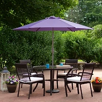 Purple Hand Crank Outdoor Umbrella