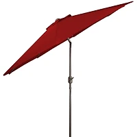 Red Tilt Hand Crank Outdoor Umbrella
