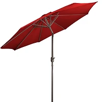 Red Tilt Hand Crank Outdoor Umbrella