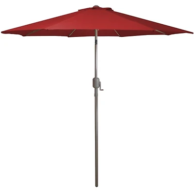 Red Tilt Hand Crank Outdoor Umbrella