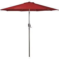 Red Tilt Hand Crank Outdoor Umbrella