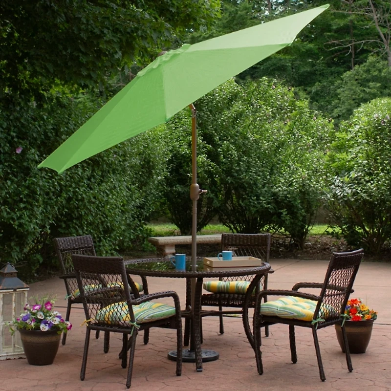 Lime Green Tilt Hand Crank Outdoor Umbrella