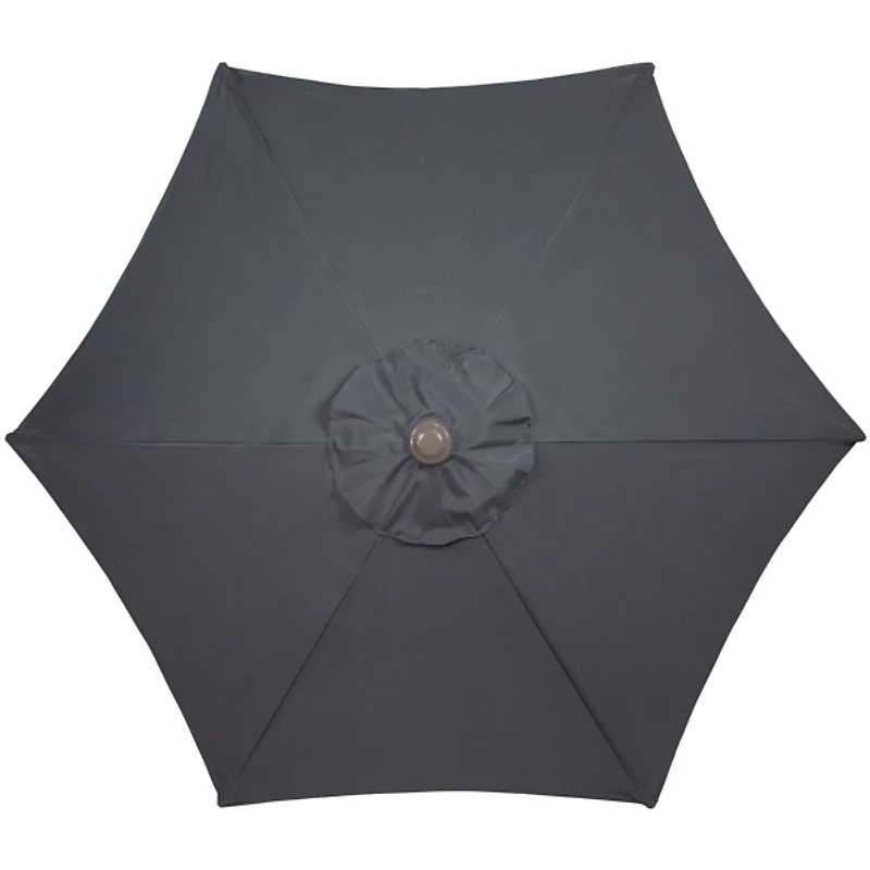 Dark Gray Hand Crank Outdoor Umbrella
