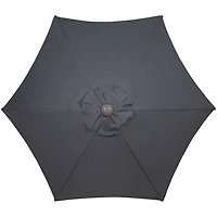 Dark Gray Hand Crank Outdoor Umbrella