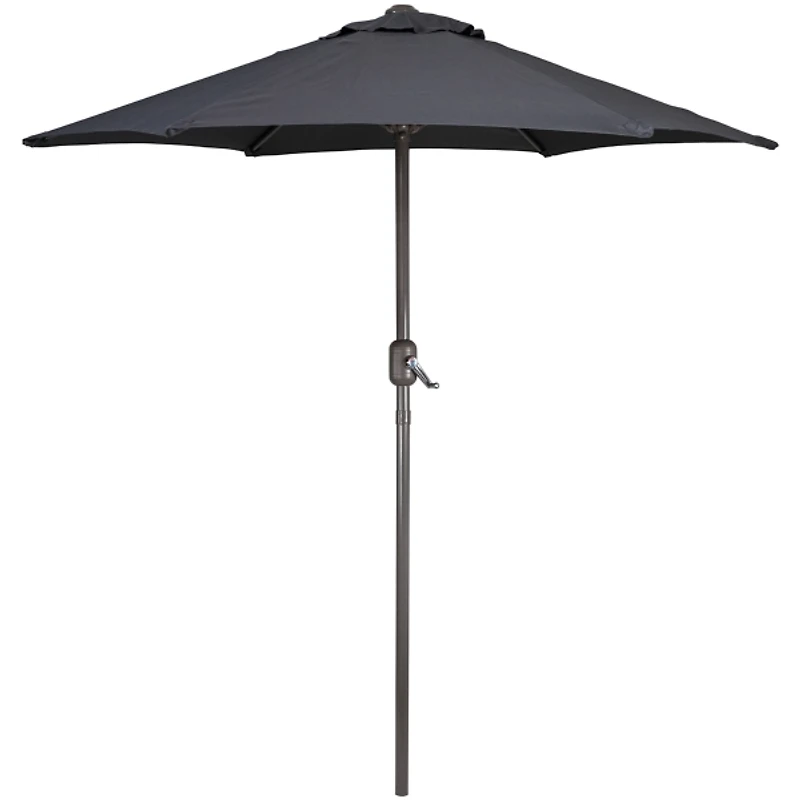 Dark Gray Hand Crank Outdoor Umbrella