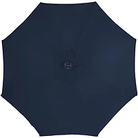 Navy Hand Crank Solar Lighted Outdoor Umbrella