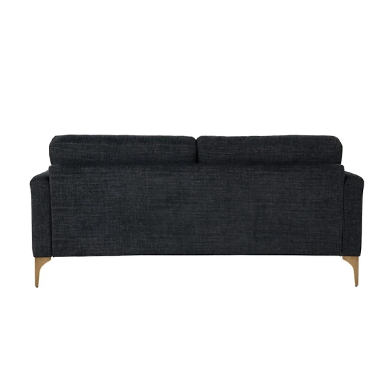 Black Woven Upholstered Madeline Sofa