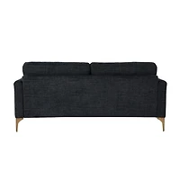 Black Woven Upholstered Madeline Sofa