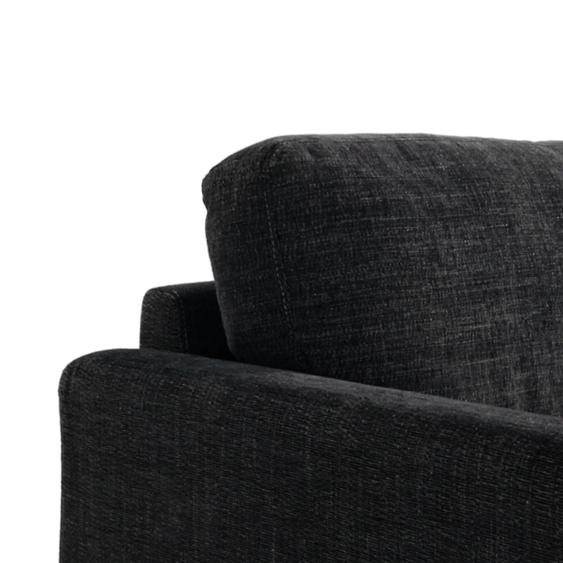 Black Woven Upholstered Madeline Sofa