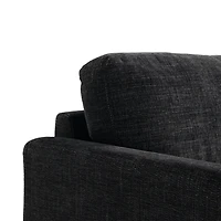 Black Woven Upholstered Madeline Sofa