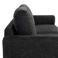 Black Woven Upholstered Madeline Sofa