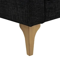 Black Woven Upholstered Madeline Sofa