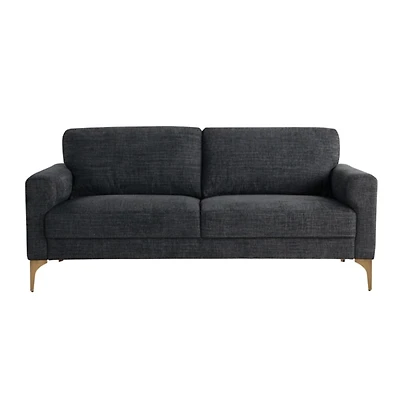 Black Woven Upholstered Madeline Sofa
