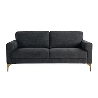 Black Woven Upholstered Madeline Sofa