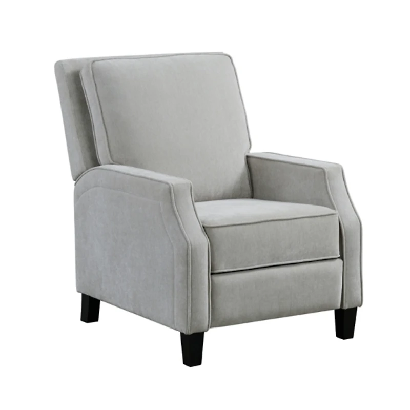 Gray Upholstered Serra Push Back Recliner