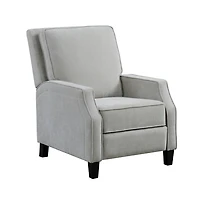 Gray Upholstered Serra Push Back Recliner