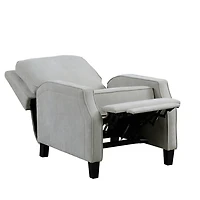 Gray Upholstered Serra Push Back Recliner