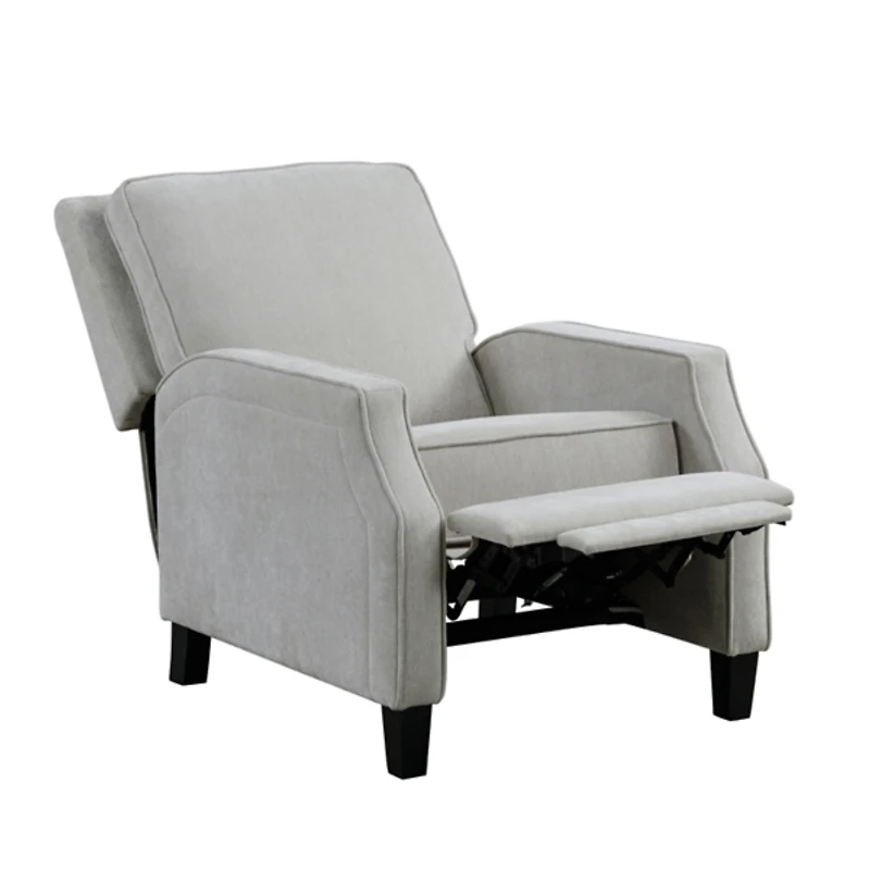 Gray Upholstered Serra Push Back Recliner