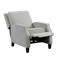 Gray Upholstered Serra Push Back Recliner