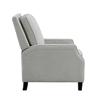 Gray Upholstered Serra Push Back Recliner