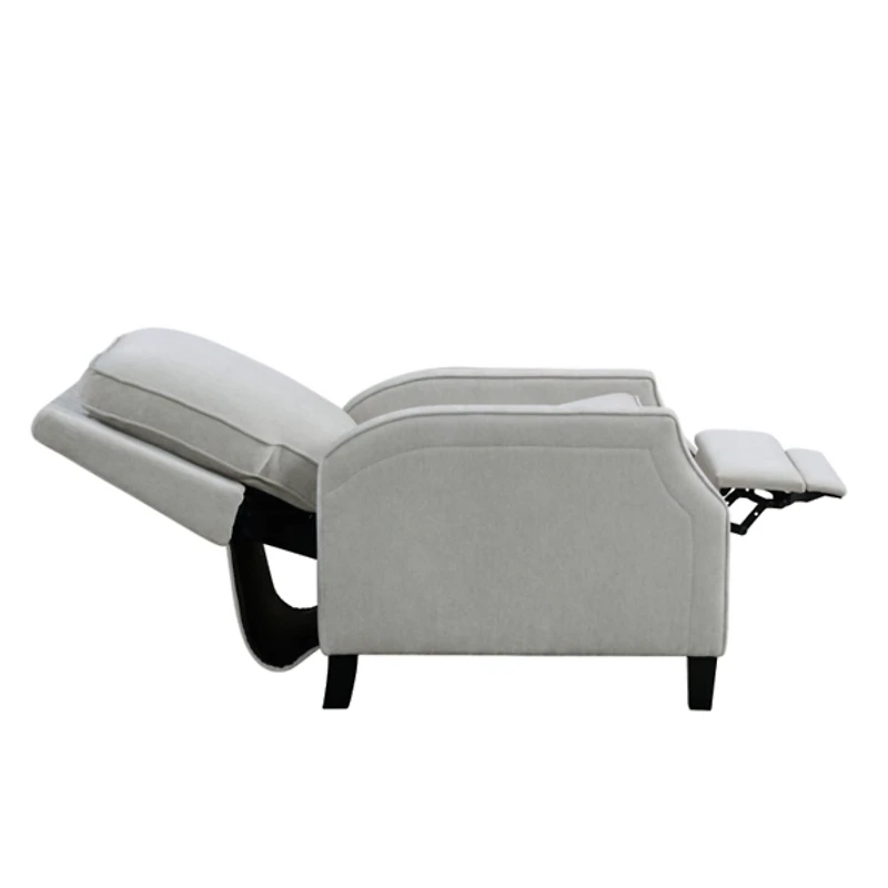 Gray Upholstered Serra Push Back Recliner
