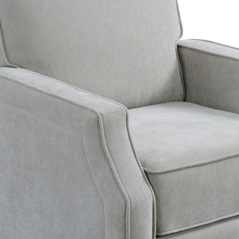 Gray Upholstered Serra Push Back Recliner
