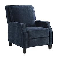 Navy Upholstered Serra Push Back Recliner