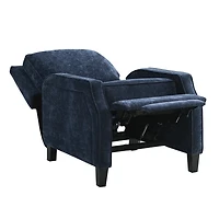 Navy Upholstered Serra Push Back Recliner