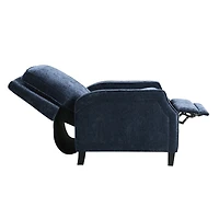 Navy Upholstered Serra Push Back Recliner