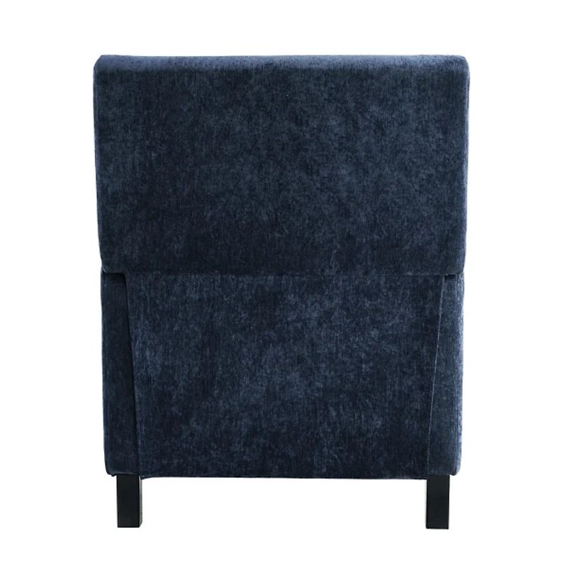 Navy Upholstered Serra Push Back Recliner