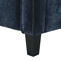 Navy Upholstered Serra Push Back Recliner