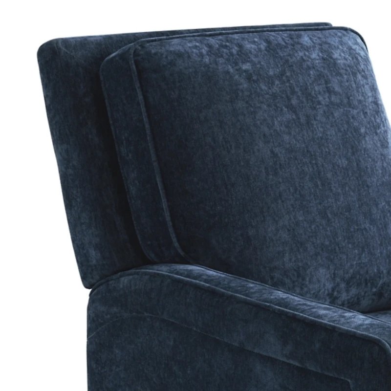 Navy Upholstered Serra Push Back Recliner