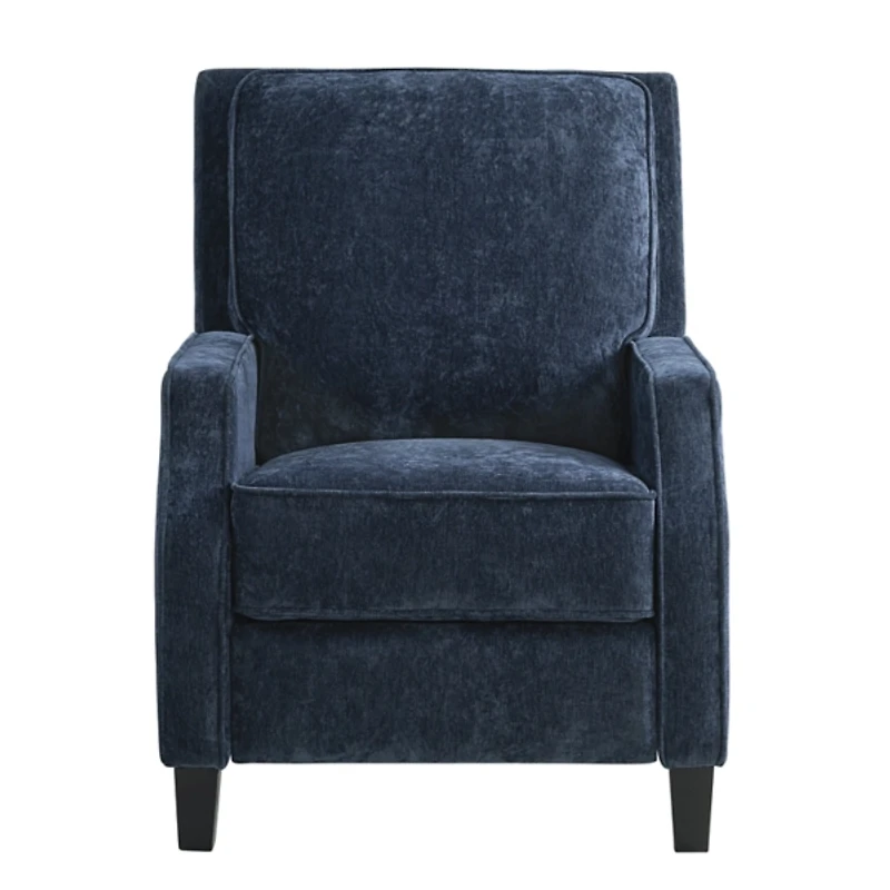 Navy Upholstered Serra Push Back Recliner