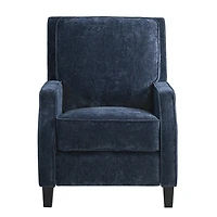 Navy Upholstered Serra Push Back Recliner