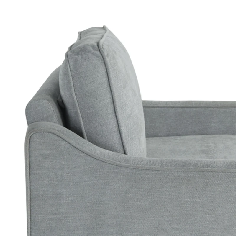 Light Gray Upholstered Spokane Wide Accent Chair
