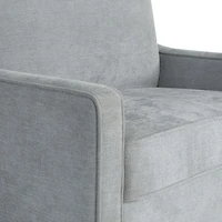 Light Gray Upholstered Spokane Wide Accent Chair