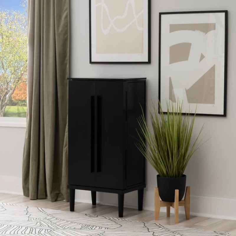 Black 7-Drawer Mekia Jewelry Armoire