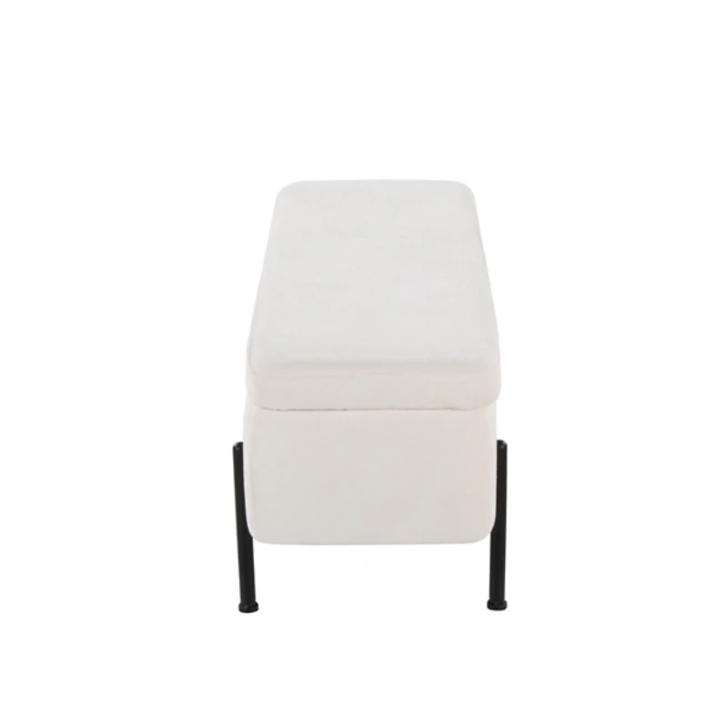 Ivory Upholstered Daniella Storage Bench