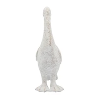 White Washed Standing Pelican Figurine