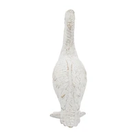 White Washed Standing Pelican Figurine
