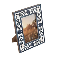 Blue and White Floral Picture Frame