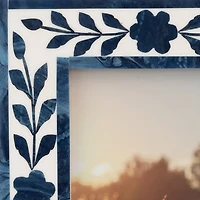 Blue and White Floral Picture Frame