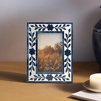 Blue and White Floral Picture Frame