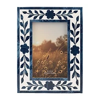 Blue and White Floral Picture Frame
