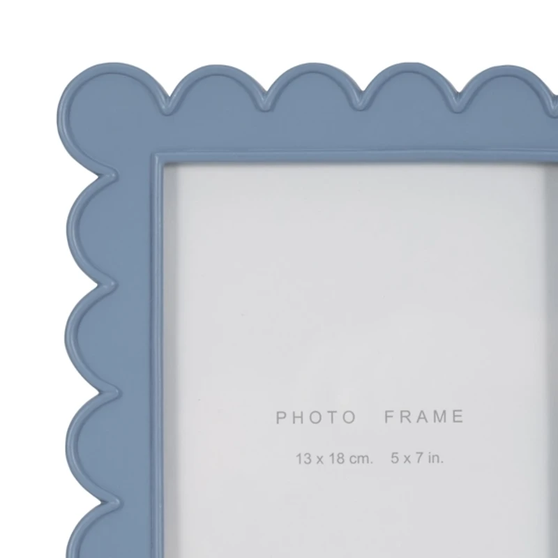 Blue Scalloped Picture Frame