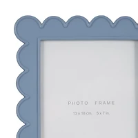 Blue Scalloped Picture Frame
